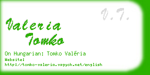 valeria tomko business card